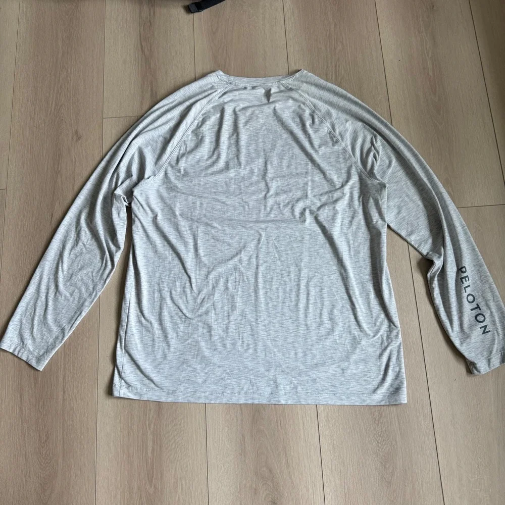 Rhone x Peloton XXL Long Sleeve‎ Training Shirt Gray Activewear Top Men FLAW